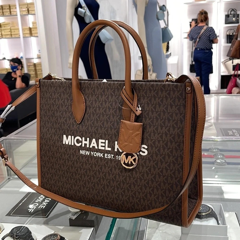 Michael Kors "Mirella" MD EW Tote Brown Shoulder Bag - 35F2G7ZT2B
Brown - Picture 14 of 16